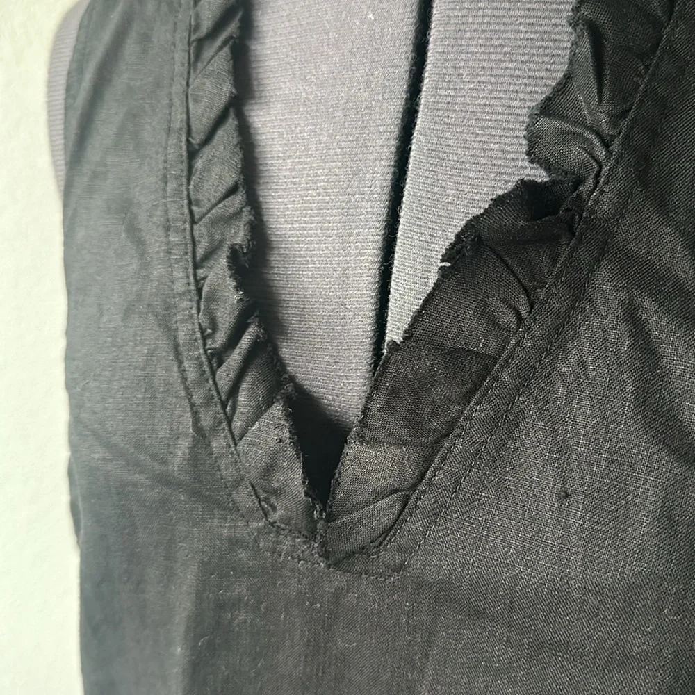 NWT Tommy Bahama dress Texas Tech size Medium black Ruffled Linen Collegiate - Picture 3 of 10